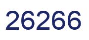 Number 26266 blue image