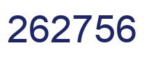 Number 262756 blue image