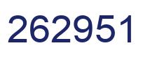 Number 262951 blue image