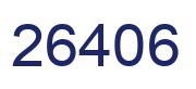 Number 26406 blue image