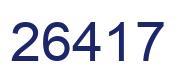 Number 26417 blue image