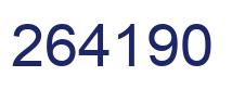 Number 264190 blue image