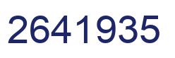 Number 2641935 blue image