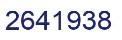 Number 2641938 blue image