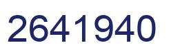 Number 2641940 blue image