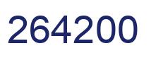 Number 264200 blue image