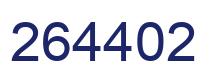 Number 264402 blue image