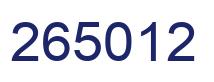 Number 265012 blue image