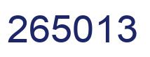 Number 265013 blue image