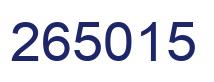 Number 265015 blue image