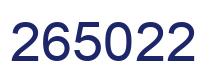 Number 265022 blue image