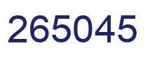 Number 265045 blue image