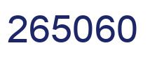 Number 265060 blue image
