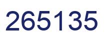 Number 265135 blue image