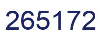 Number 265172 blue image