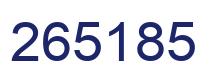 Number 265185 blue image