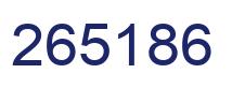 Number 265186 blue image