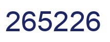 Number 265226 blue image