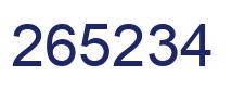Number 265234 blue image