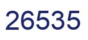 Number 26535 blue image