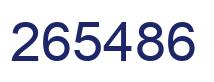 Number 265486 blue image