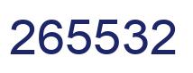 Number 265532 blue image
