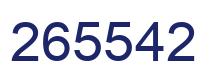 Number 265542 blue image