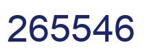 Number 265546 blue image
