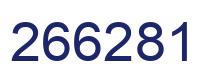 Number 266281 blue image