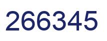 Number 266345 blue image