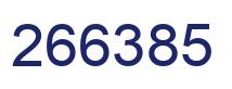 Number 266385 blue image