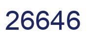 Number 26646 blue image