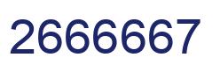 Number 2666667 blue image