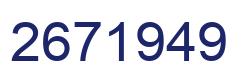 Number 2671949 blue image