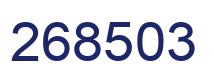 Number 268503 blue image