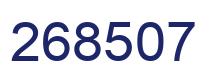 Number 268507 blue image