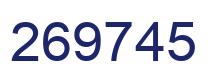 Number 269745 blue image