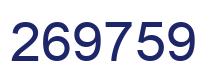 Number 269759 blue image