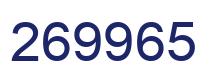 Number 269965 blue image