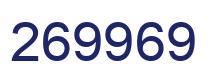Number 269969 blue image