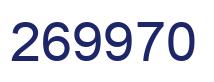 Number 269970 blue image
