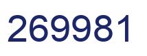 Number 269981 blue image