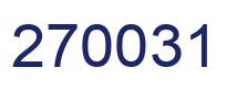 Number 270031 blue image