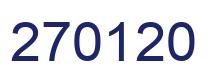 Number 270120 blue image