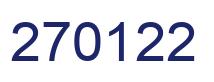 Number 270122 blue image