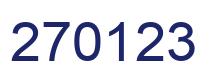 Number 270123 blue image