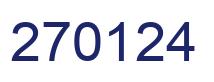 Number 270124 blue image