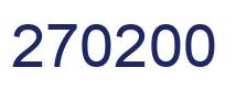 Number 270200 blue image