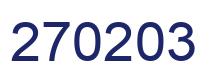 Number 270203 blue image