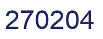 Number 270204 blue image